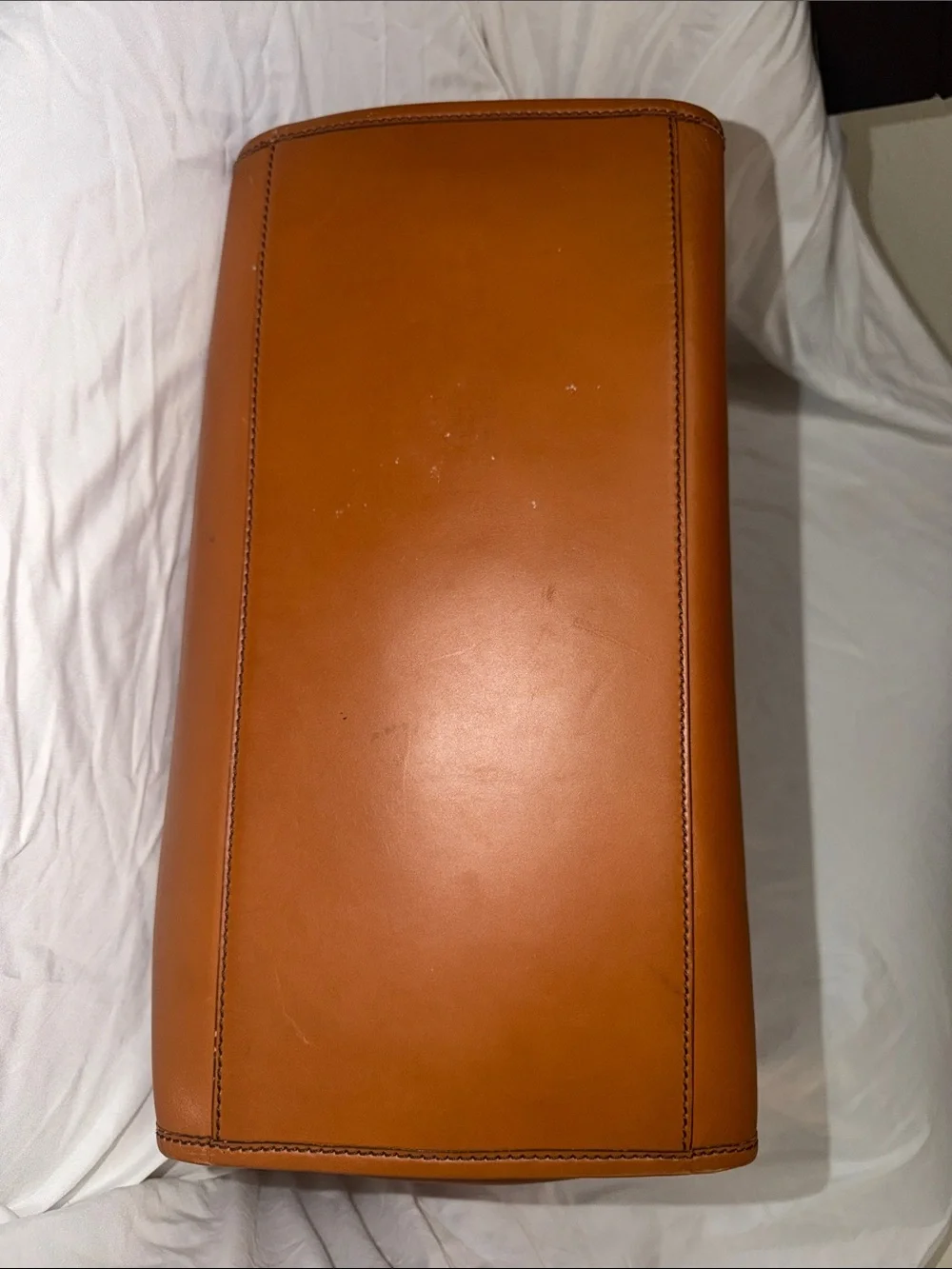 Fendi Cognac Leather ROMA Tote with Tortoiseshell Handles